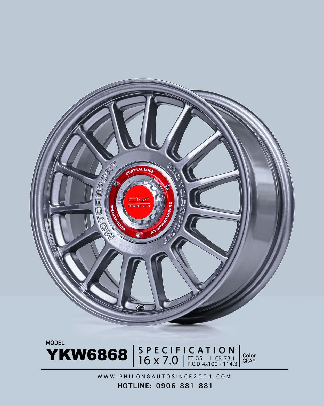 MÂM MẪU YKW6868 GRAY 16″