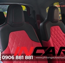 Ghế da VF3 Lavor ( Phối màu đen + đỏ )