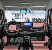 Nội thất da VF3 ( Phối màu đen hồng )