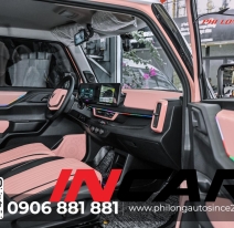 Nội thất da VF3 ( Phối màu đen hồng )