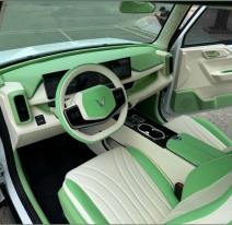 Ghế da VF3 ( Phối trắng và xanh rêu )