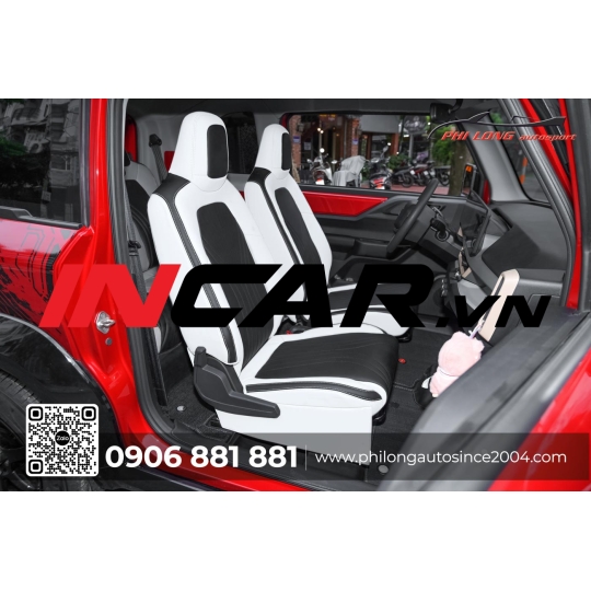 Ghế da VF3 ( Phối trắng và đen )