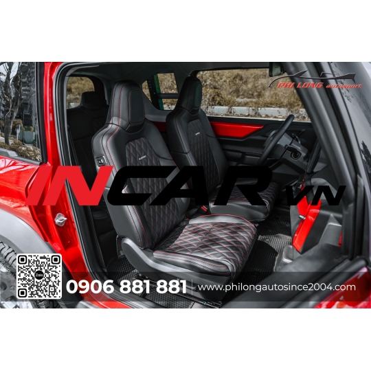Ghế da VF3 Lavor ( Đen chỉ đỏ )