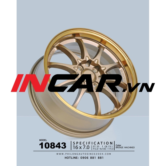 MÂM MẪU 10843 BRONZE MACHINED 16″