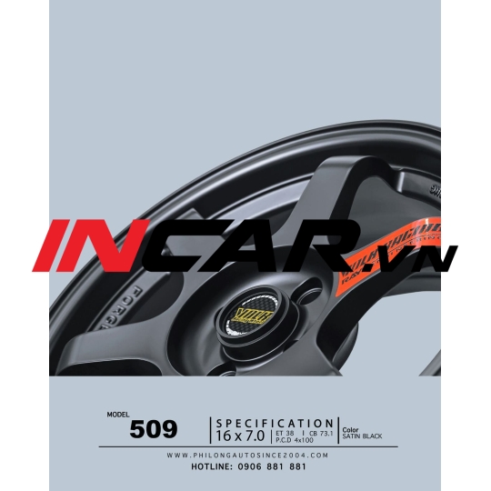 MÂM MẪU 509 SATIN BLACK 16″