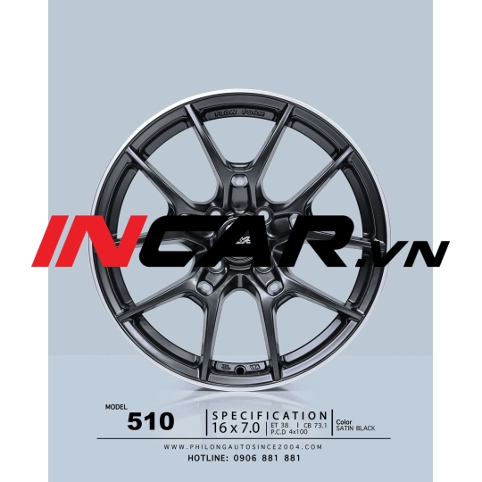 MÂM MẪU 510 SATIN BLACK 16″