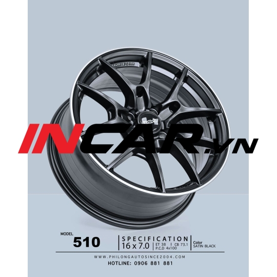 MÂM MẪU 510 SATIN BLACK 16″