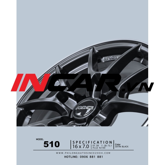 MÂM MẪU 510 SATIN BLACK 16″