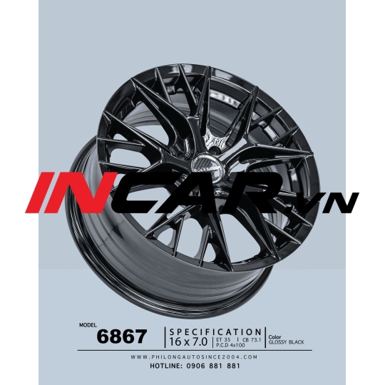MÂM MẪU 6867 GLOSSY BLACK 16″