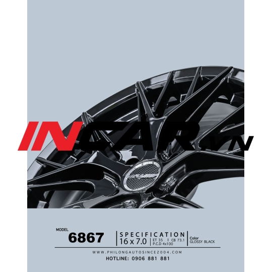 MÂM MẪU 6867 GLOSSY BLACK 16″