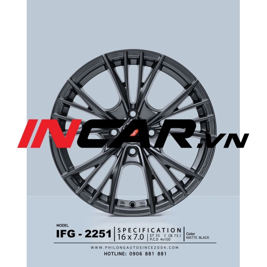 MÂM MẪU IFG 2251 MATTE BLACK 16″