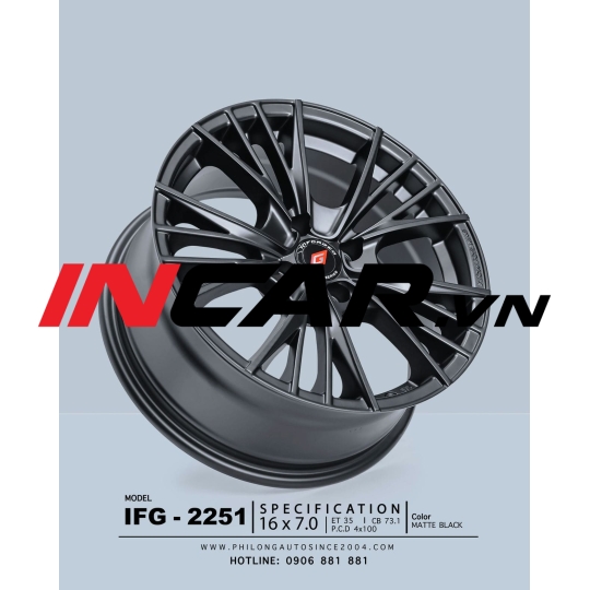 MÂM MẪU IFG 2251 MATTE BLACK 16″