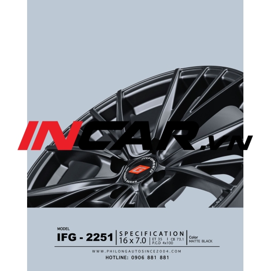 MÂM MẪU IFG 2251 MATTE BLACK 16″