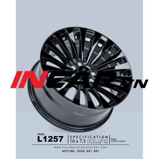 MÂM MẪU L1257 GLOSSY BLACK 16″