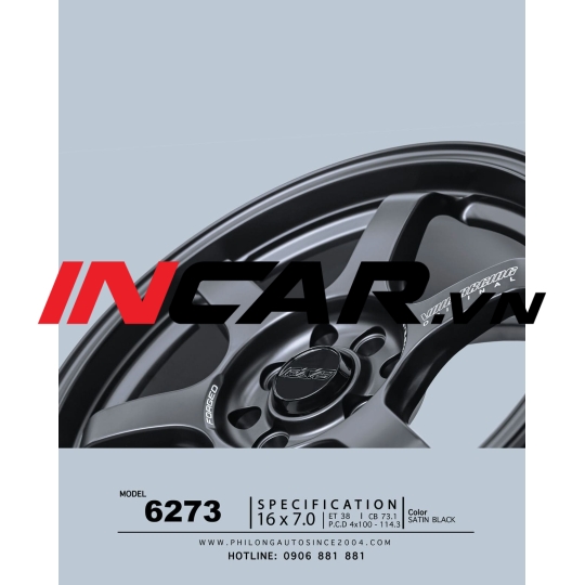 MÂM MẪU RAYS 6273 SATIN BLACK 16″