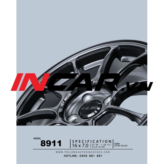 MÂM MẪU RAYS 8911 SATIN BLACK 16″