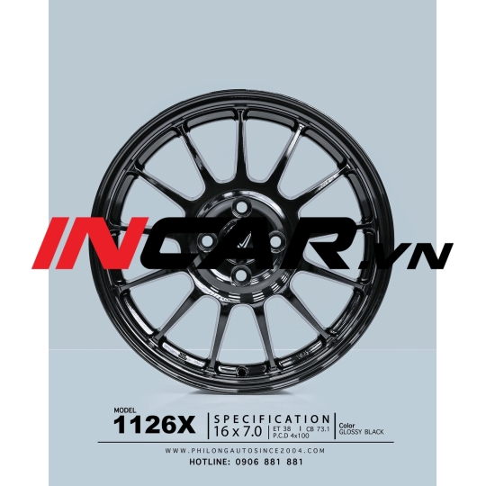 MÂM MẪU 1126X GLOSSY BLACK 16″