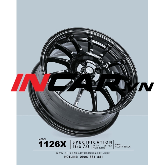 MÂM MẪU 1126X GLOSSY BLACK 16″