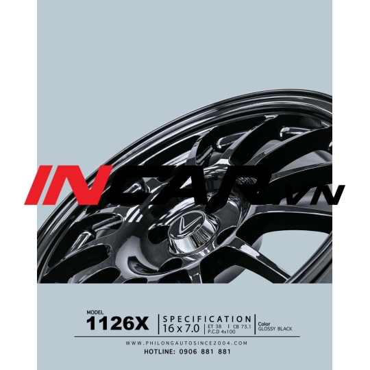 MÂM MẪU 1126X GLOSSY BLACK 16″