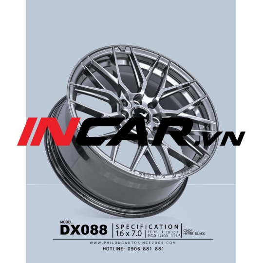 Mâm 16 inch – DX 088 – HYper Black