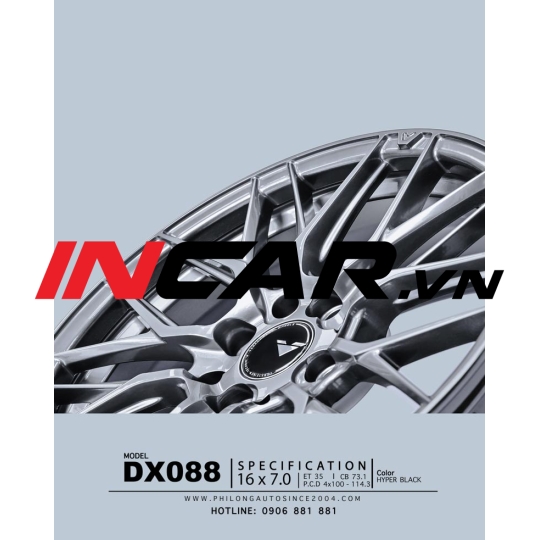 Mâm 16 inch – DX 088 – HYper Black