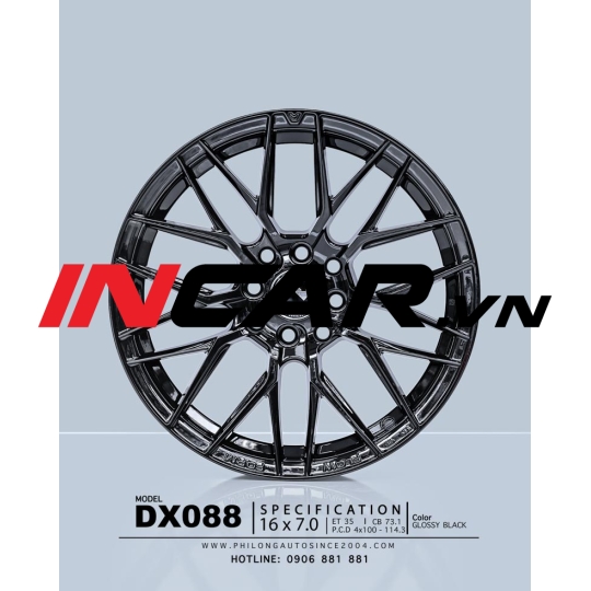 Mâm 16 inch – DX 088 – Glossy Black