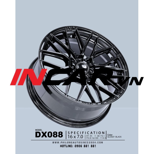 Mâm 16 inch – DX 088 – Glossy Black