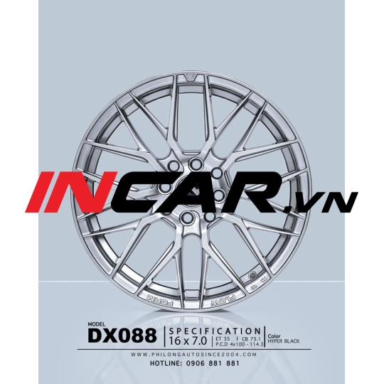 Mâm 16 inch – DX 088 – HYper Black