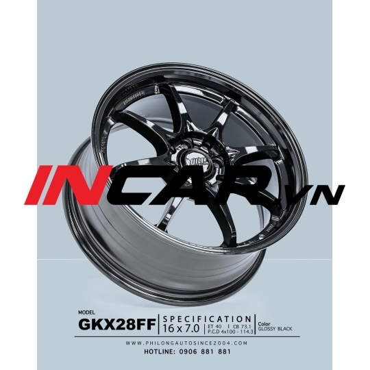 MÂM MẪU GKX28FF GLOSSY BLACK 16″