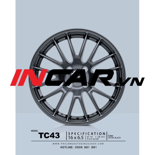 MÂM MẪU TC43 SATIN BLACK 16″