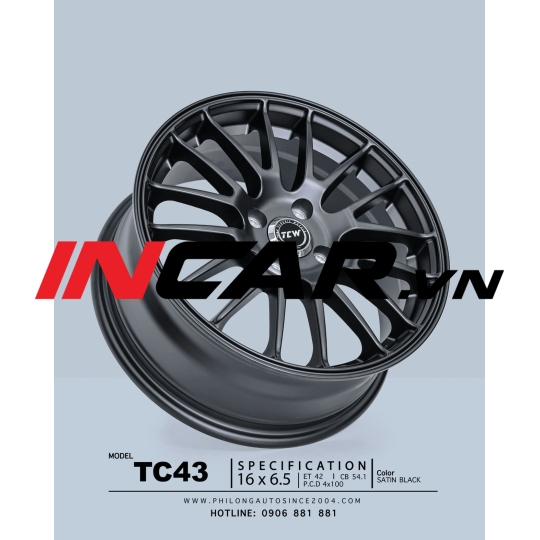 MÂM MẪU TC43 SATIN BLACK 16″