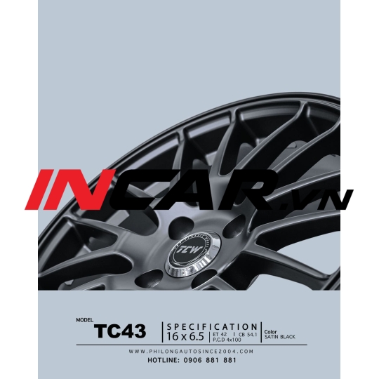 MÂM MẪU TC43 SATIN BLACK 16″