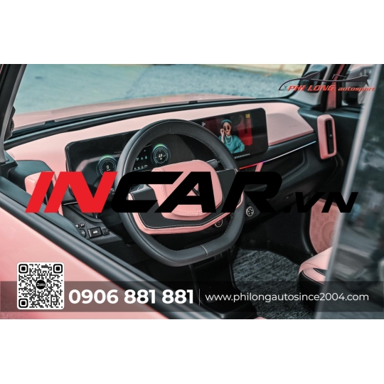 Nội thất da VF3 ( Phối màu đen hồng )