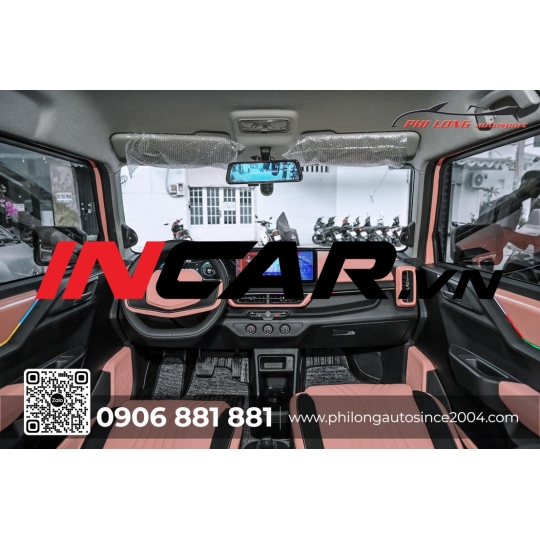 Nội thất da VF3 ( Phối màu đen hồng )