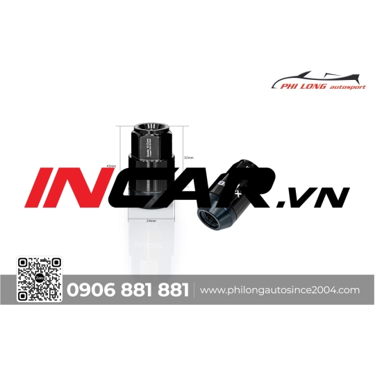 Ốc Blox Racing Đen ( Bộ 16 ốc )