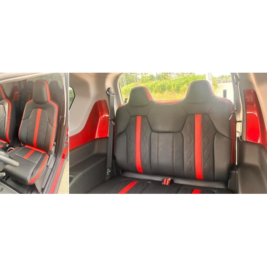 Ghế da VF3 Lavor ( Phối màu đen + đỏ )