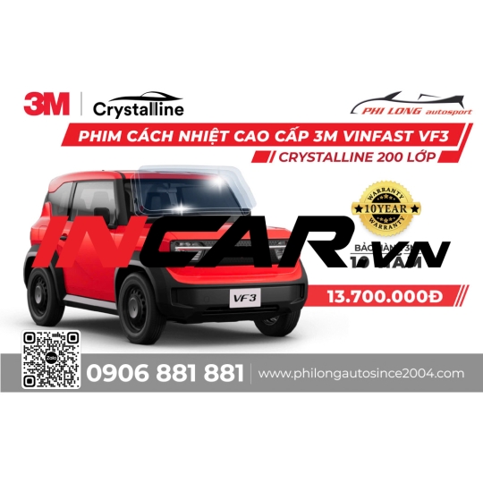 Dán phim cách nhiệt VF3 3M Crystalline