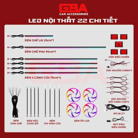Led nội thất VF3 GBA Ambient Light