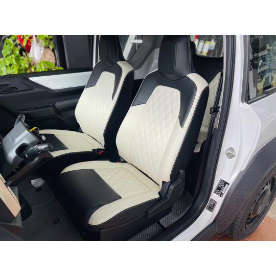 Ghế da VF3 ( Phối kem và đen )