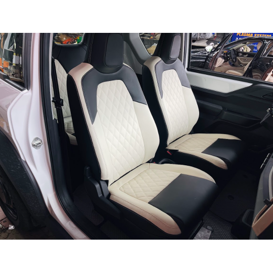 Ghế da VF3 ( Phối kem và đen )