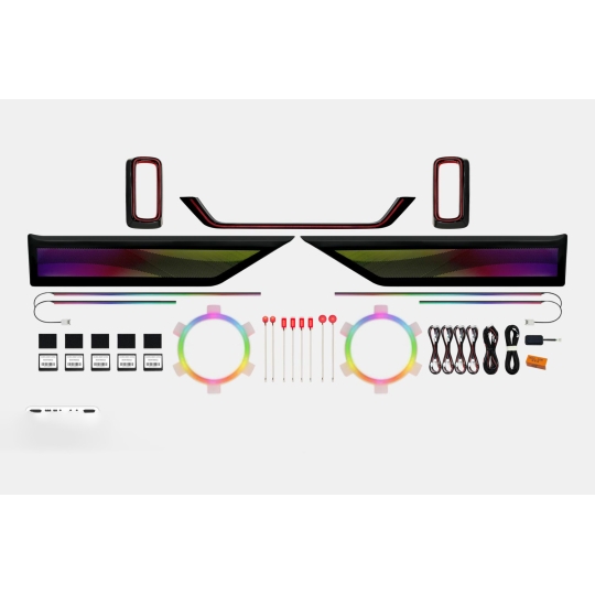 Led nội thất theo xe VF3 ( Hoa văn quang học )