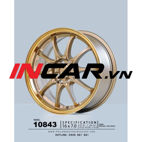 MÂM MẪU 10843 BRONZE MACHINED 16″