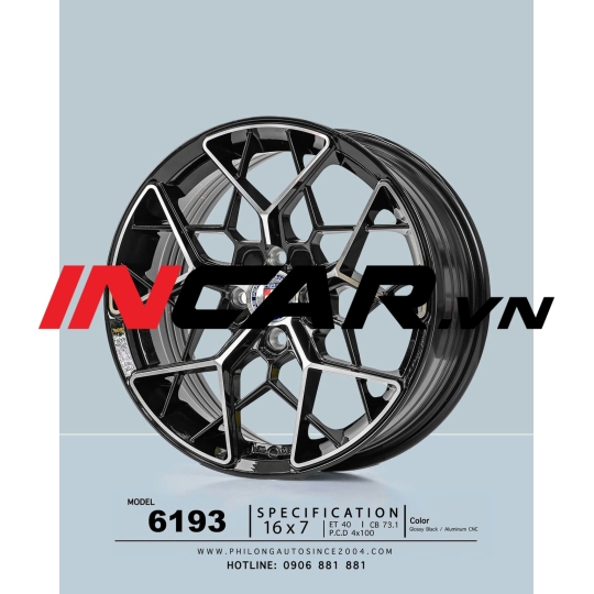 MÂM MẪU 6193 GLOSSY BLACK 16″