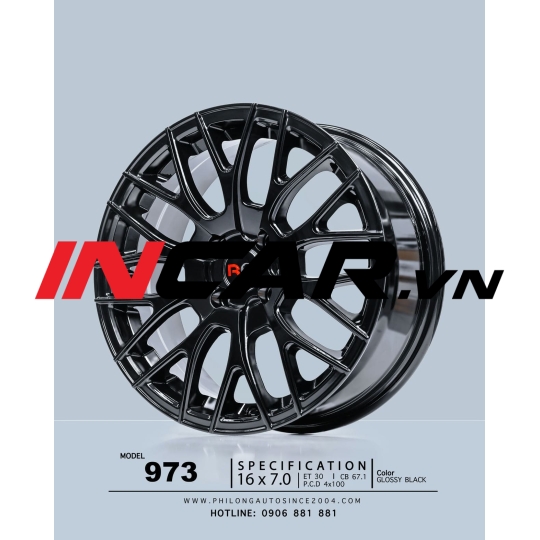 MÂM MẪU 973 GLOSSY BLACK 16″