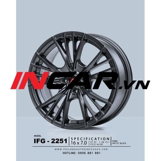 MÂM MẪU IFG 2251 MATTE BLACK 16″
