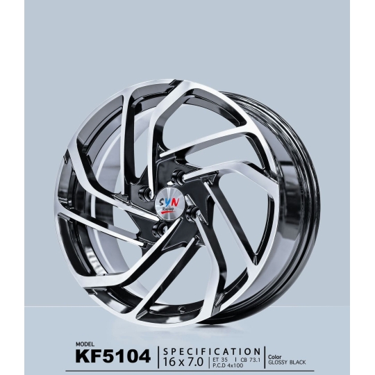 MÂM MẪU KF5104 GLOSSY BLACK 16″