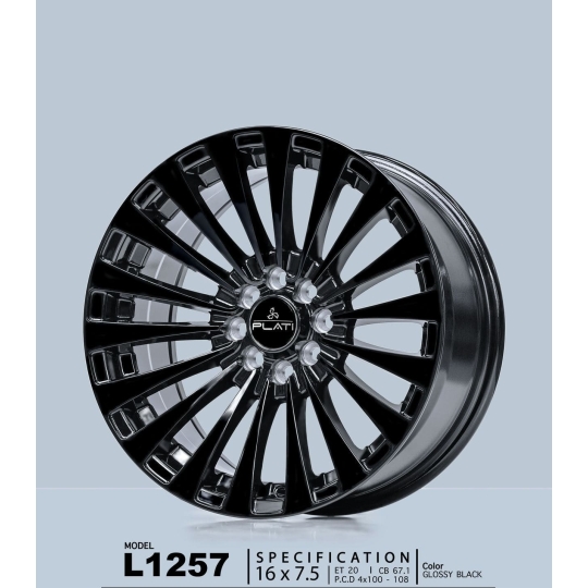 MÂM MẪU L1257 GLOSSY BLACK 16″