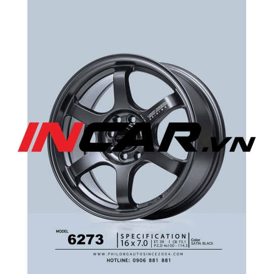 MÂM MẪU RAYS 6273 SATIN BLACK 16″