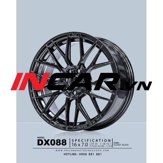Mâm 16 inch – DX 088 – Glossy Black
