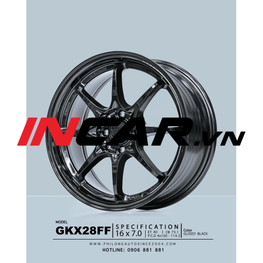 MÂM MẪU GKX28FF GLOSSY BLACK 16″